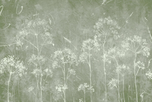Fleurs blanches sur fond vert Fleurs blanches sur fond vert
