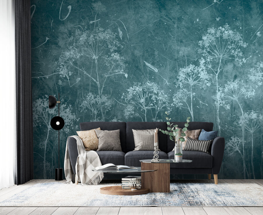 Motif floral artistique sur fond texturé