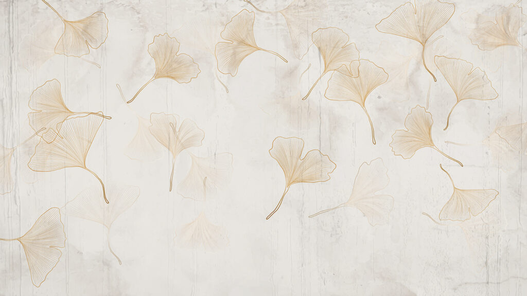 Feuilles de ginkgo délicates sur fond de sérénité. Feuilles de ginkgo délicates sur fond de sérénité.