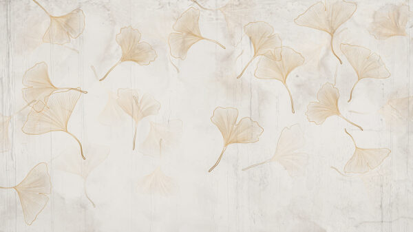 Feuilles de ginkgo délicates sur fond de sérénité. Feuilles de ginkgo délicates sur fond de sérénité.