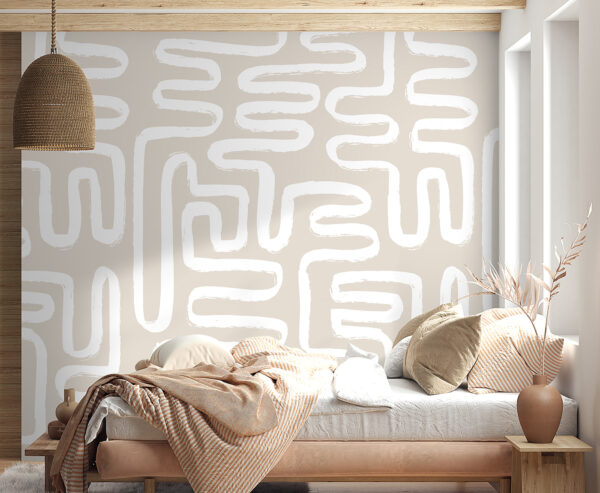 Lignes blanches sur fond beige Lignes blanches sur fond beige