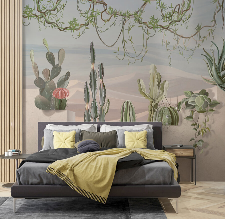Papier peint Murale de cactus et de plantes grasses – Image 2