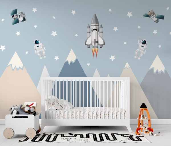 Navette spatiale et astronaute dans le ciel Navette spatiale et astronaute dans le ciel