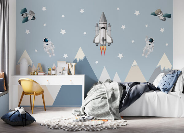 Navette spatiale et astronaute dans le ciel Navette spatiale et astronaute dans le ciel