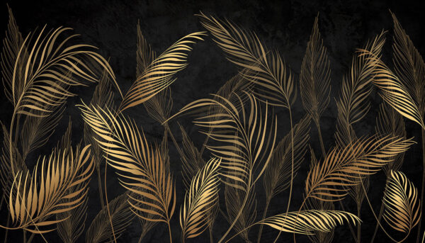 Feuilles élégantes sur fond sombre Feuilles élégantes sur fond sombre