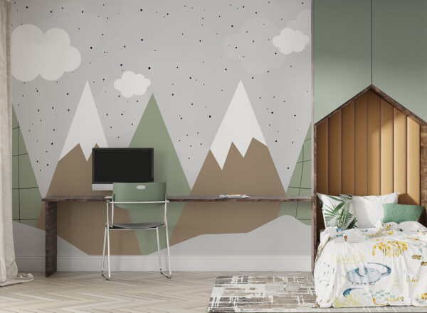 Dessin de montagnes et d'arbres Dessin de montagnes et d'arbres