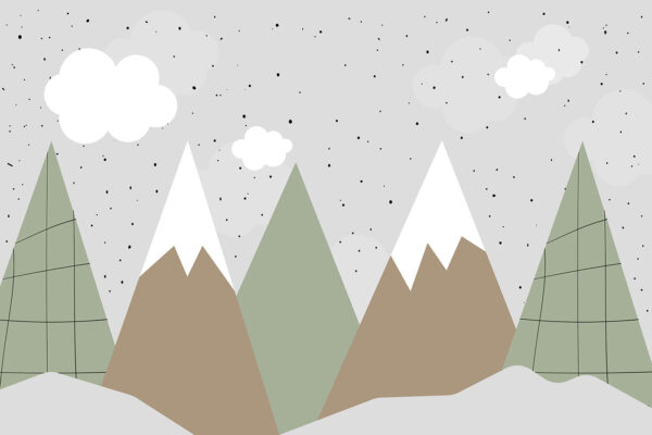 Dessin de montagnes et d'arbres Dessin de montagnes et d'arbres
