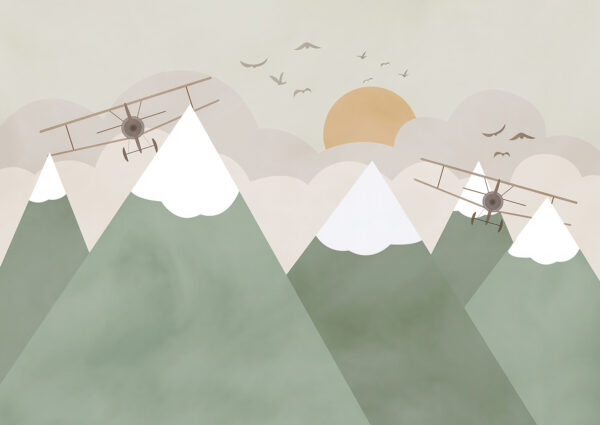 Avion survolant les montagnes Avion survolant les montagnes