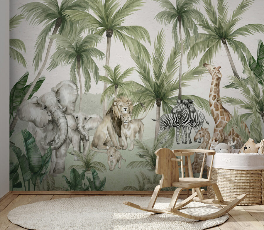 Groupe d'animaux dans une jungle