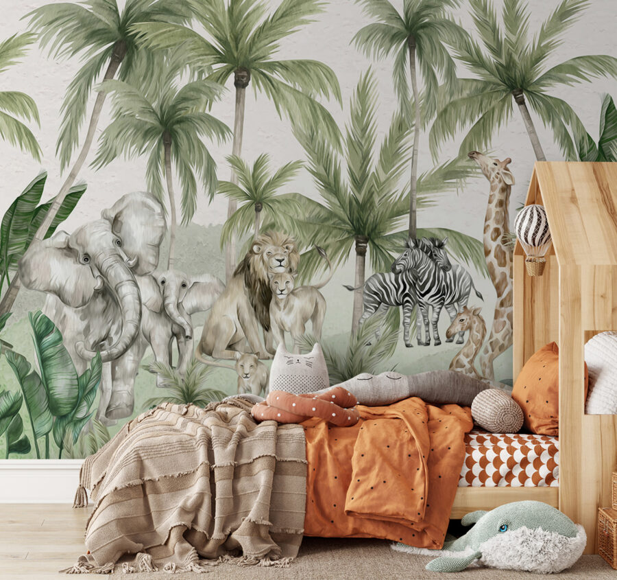 Groupe d'animaux dans une jungle