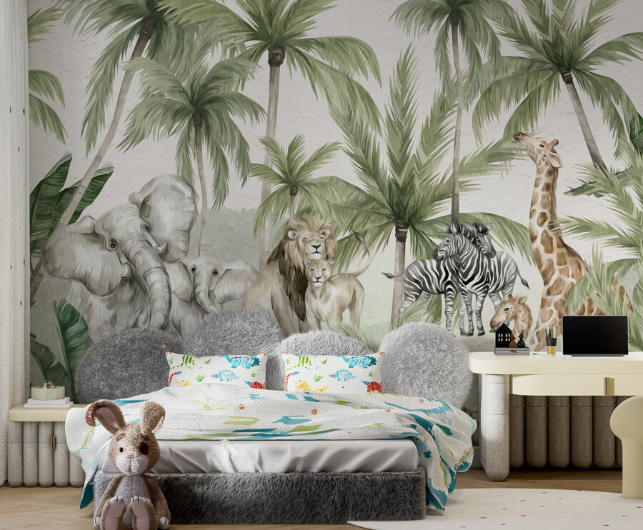 Groupe d'animaux dans une jungle