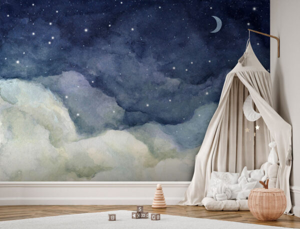 Moon and clouds at night Moon and clouds at night