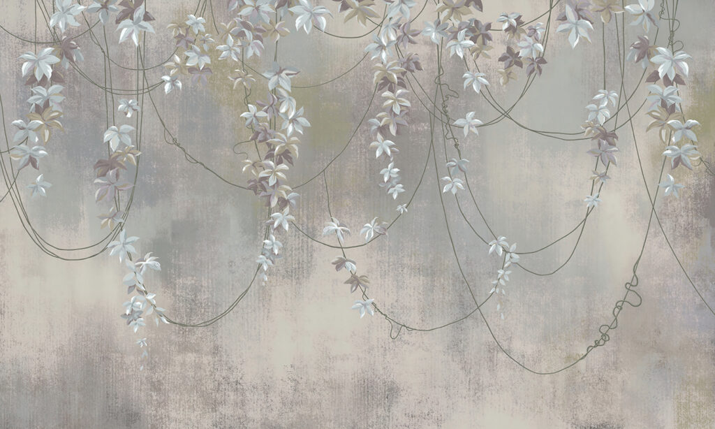 Papier peint avec des fleurs blanches Papier peint avec des fleurs blanches