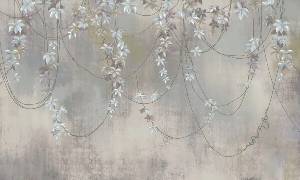 Papier peint avec des fleurs blanches Papier peint avec des fleurs blanches