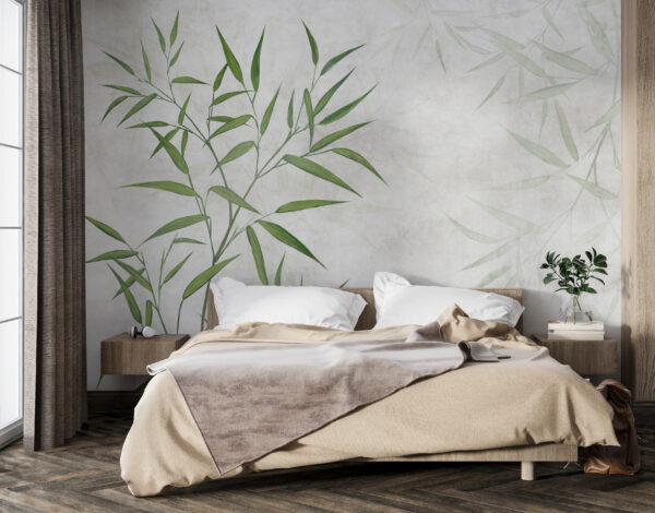 Feuilles vertes sur fond blanc Feuilles vertes sur fond blanc