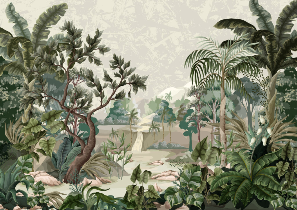 Peinture d'une forêt Peinture d'une forêt
