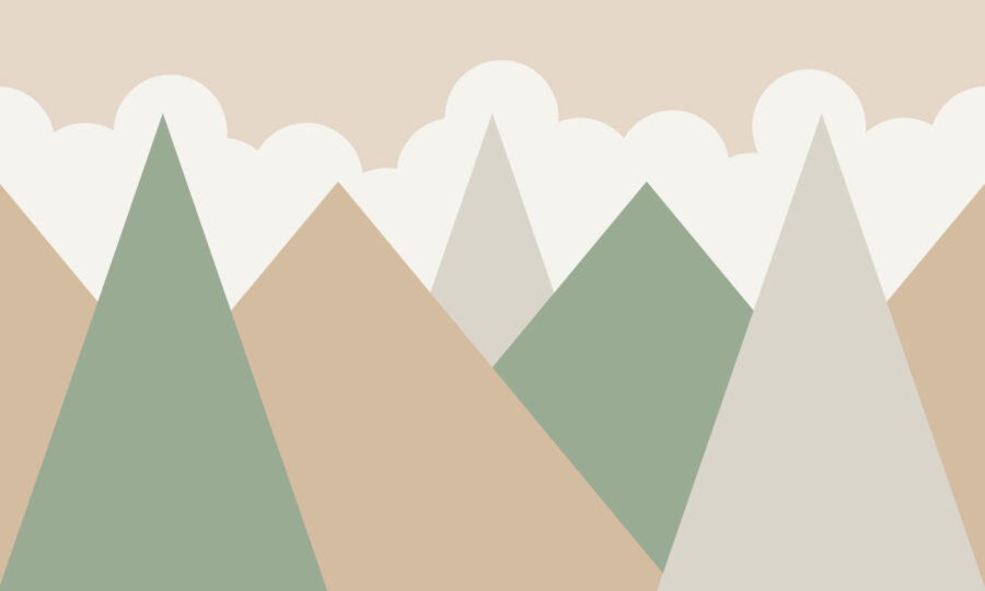 Papier peint Chaîne de montagnes avec nuages – Image 7