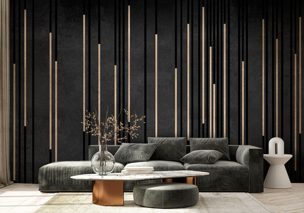 Black and white background with vertical lines