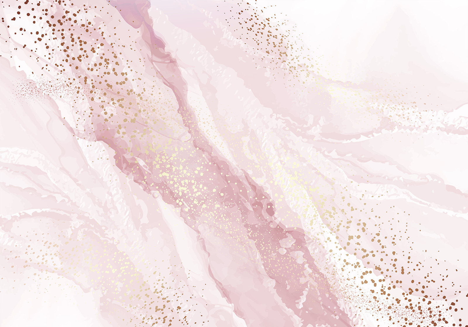 Shimmering blush mountain landscape art