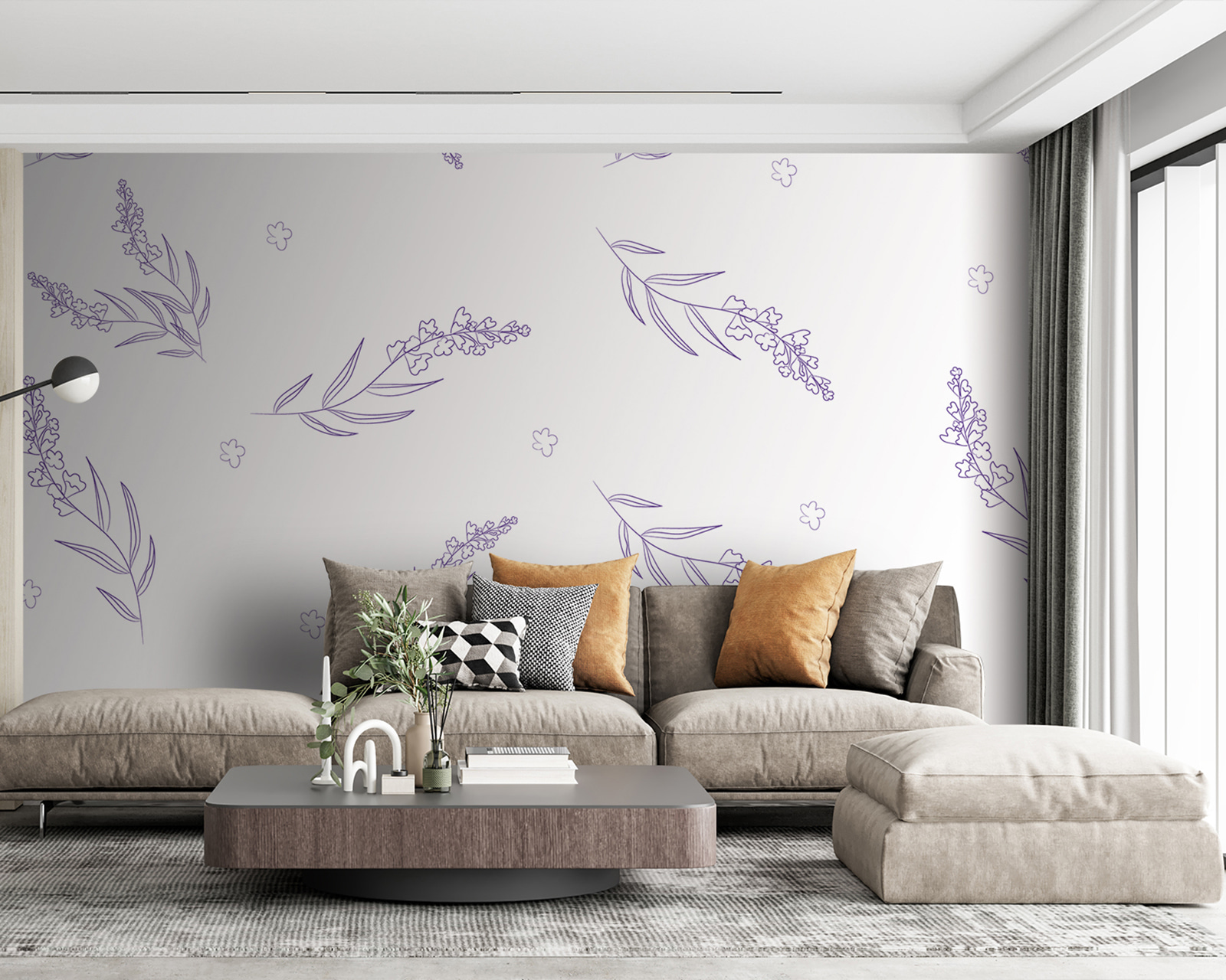 Motif de fleurs violettes u95777pig63m - Motif de fleurs violettes - tegory