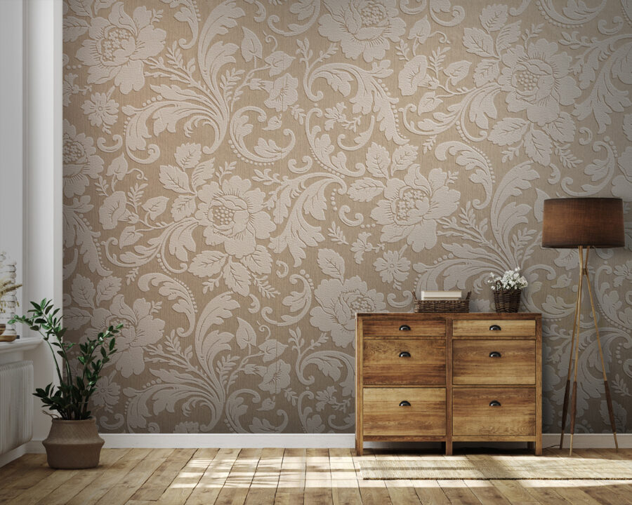 Élégant tissu à motifs floraux