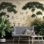 Papier peint Oiseaux dans une rivière