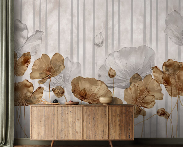 Papier peint avec des fleurs Papier peint avec des fleurs