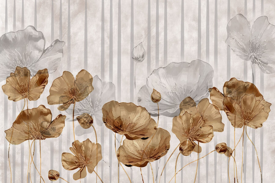 Papier peint avec des fleurs Papier peint avec des fleurs
