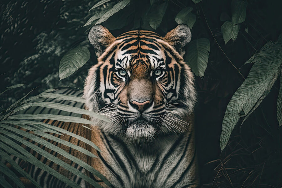 Tigre dans la jungle