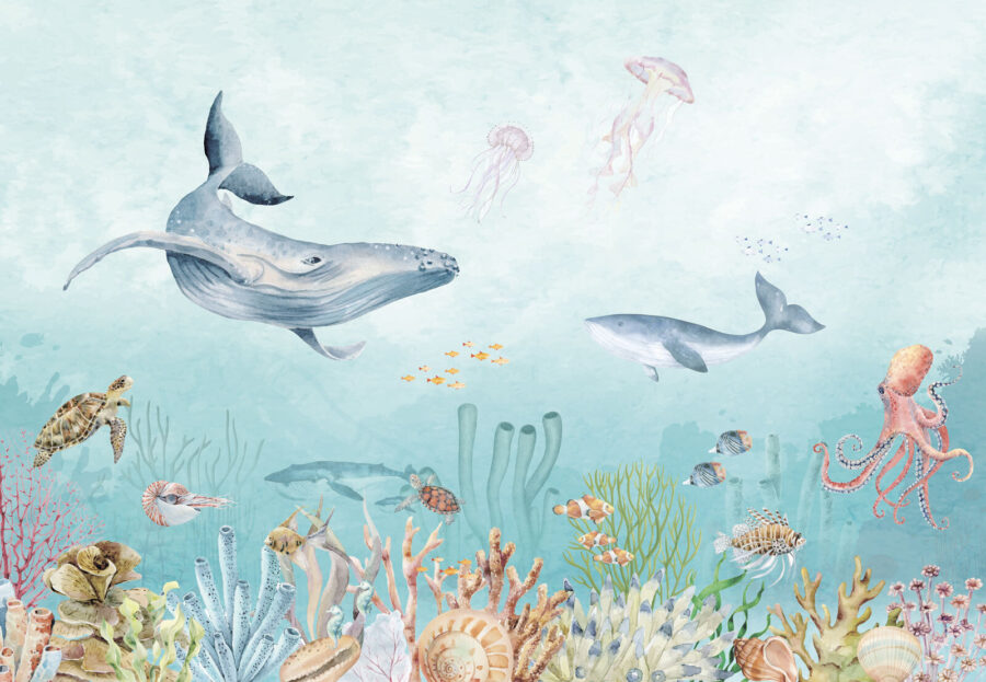 Papier peint Aquarelle d'une vie marine – Image 5