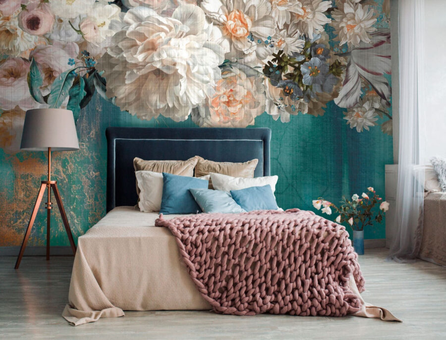 Peinture de fleurs blanches
