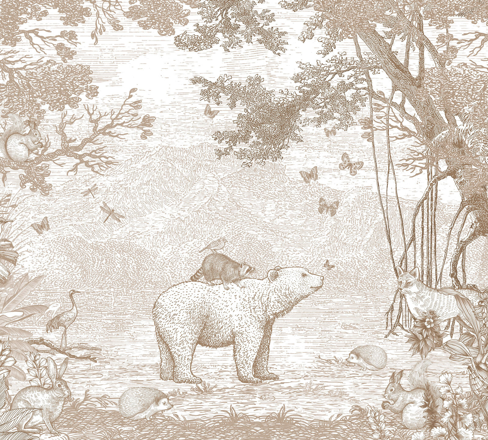 Bear and animals in a forest Bear and animals in a forest