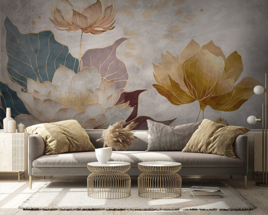 Peinture de fleurs et de feuilles Peinture de fleurs et de feuilles