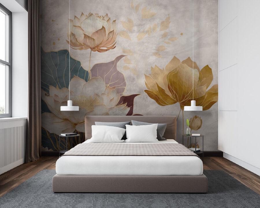 Peinture de fleurs et de feuilles Peinture de fleurs et de feuilles