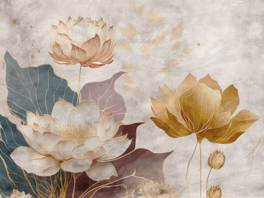 Peinture de fleurs et de feuilles Peinture de fleurs et de feuilles