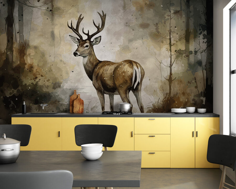 Peinture d'un cerf