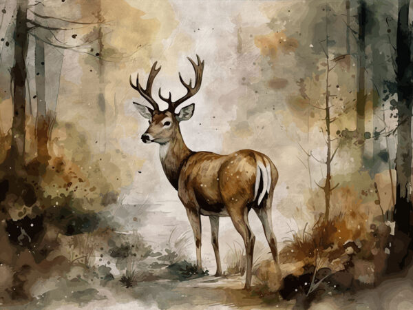 Peinture d'un cerf Peinture d'un cerf