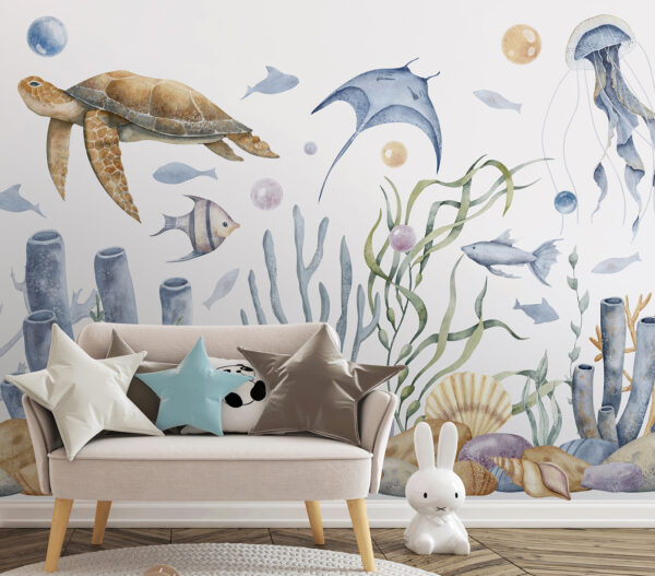 Vie marine avec poissons et algues Vie marine avec poissons et algues