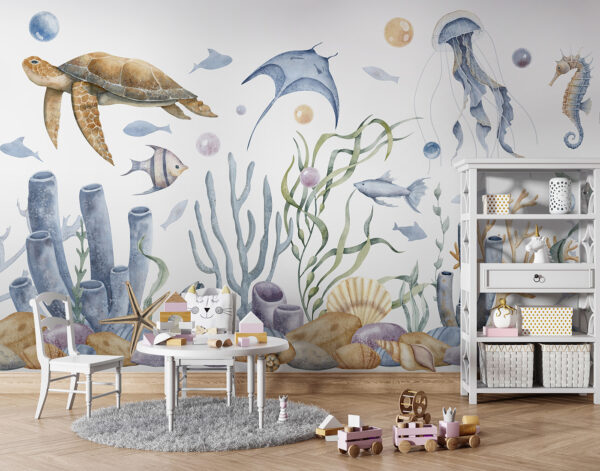Vie marine avec poissons et algues Vie marine avec poissons et algues