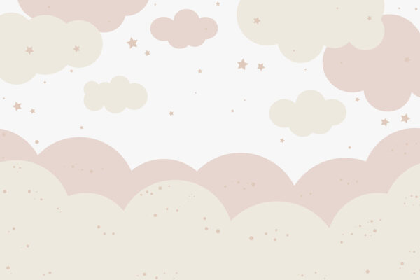 Nuages et étoiles roses et blanches Nuages et étoiles roses et blanches