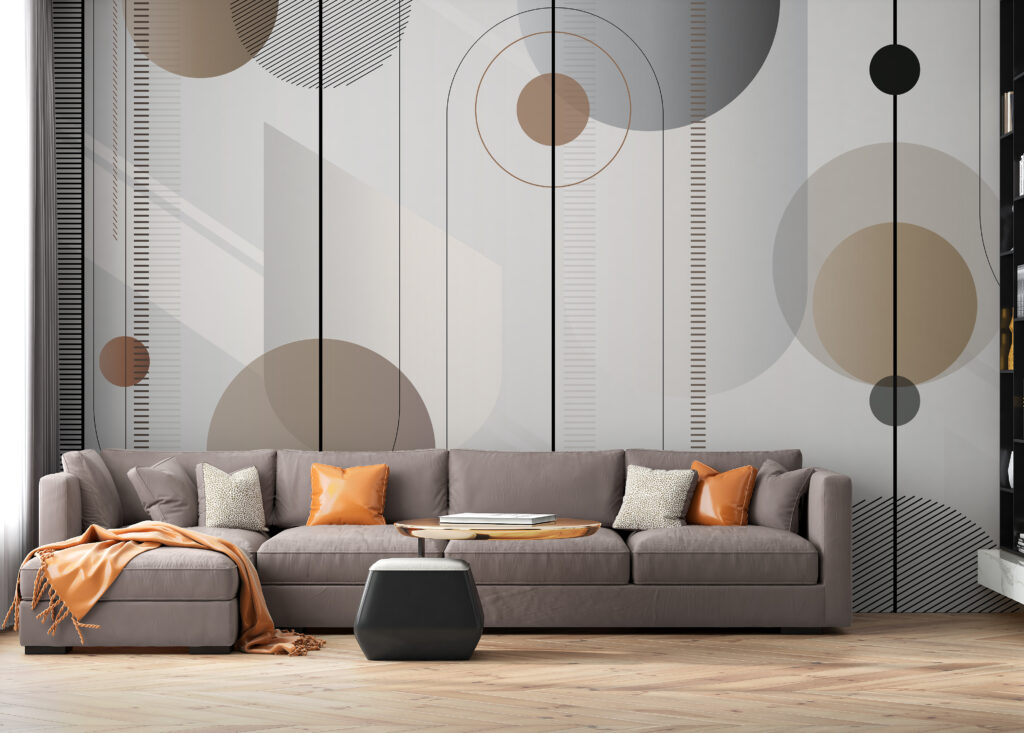 Abstract geometric shapes in soft tones Abstract geometric shapes in soft tones