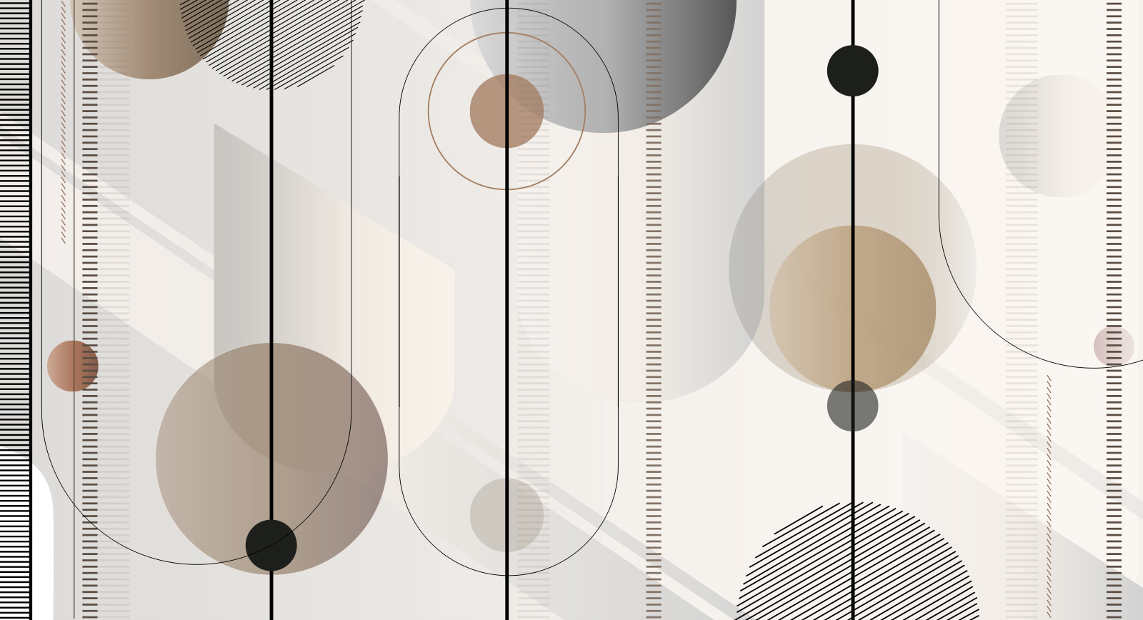 Abstract geometric shapes in soft tones Abstract geometric shapes in soft tones