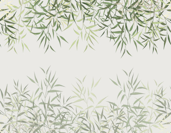 Feuilles de bambou délicates sur fond doux. Feuilles de bambou délicates sur fond doux.