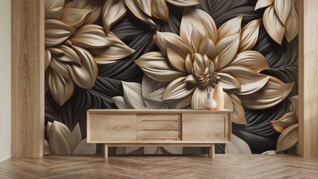 Elegant floral design on dark background Elegant floral design on dark background