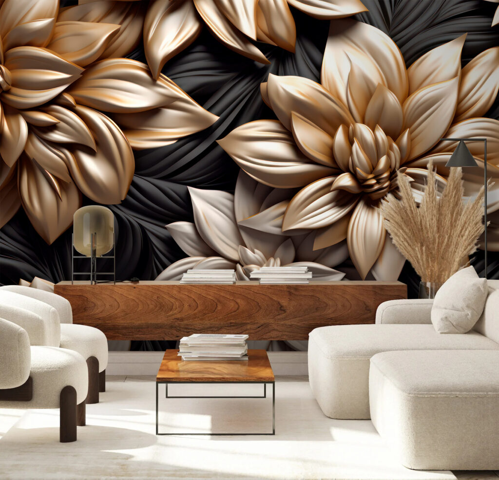 Elegant floral design on dark background Elegant floral design on dark background