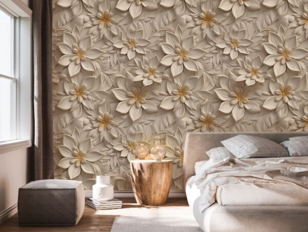 Papier peint avec des fleurs Papier peint avec des fleurs