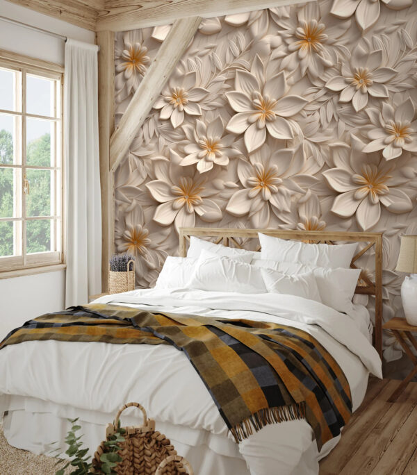 Papier peint avec des fleurs Papier peint avec des fleurs