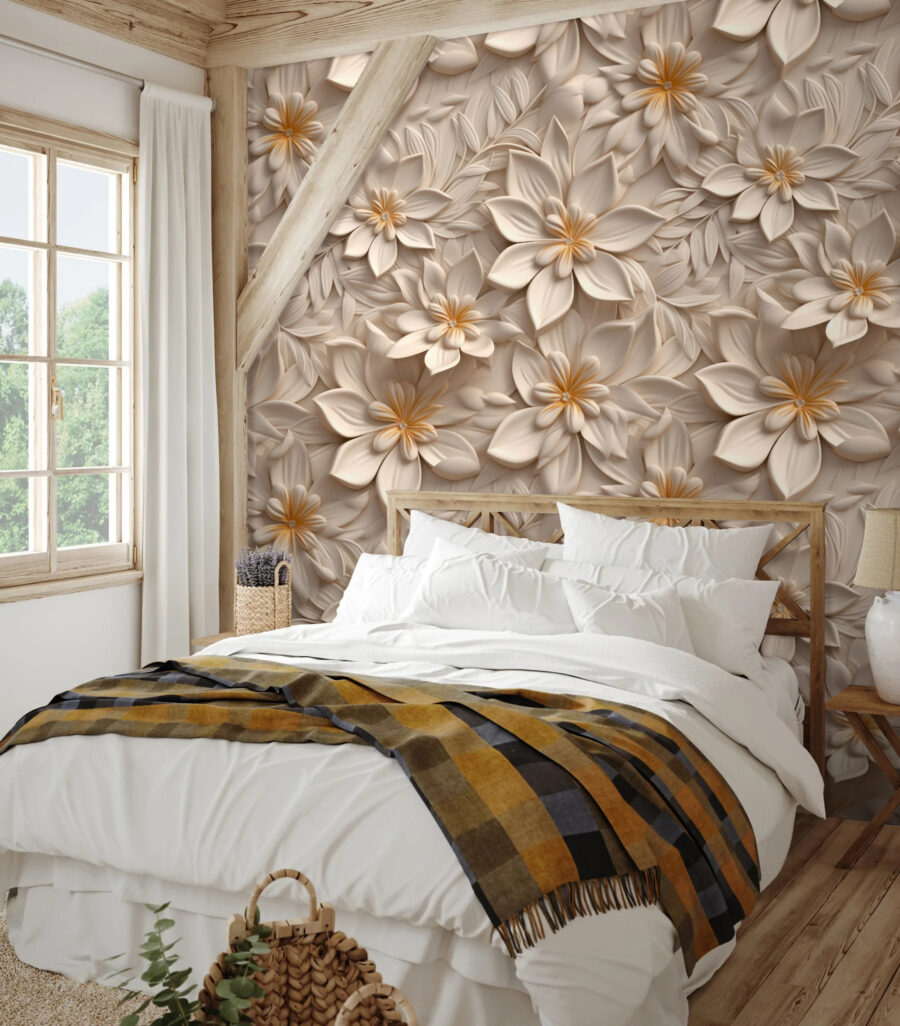 Papier peint avec des fleurs Papier peint avec des fleurs