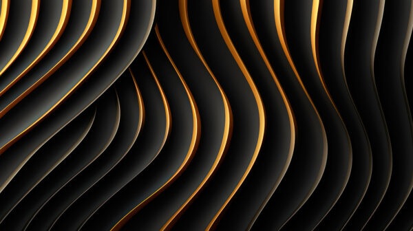 Lignes ondulées noires et orange Lignes ondulées noires et orange