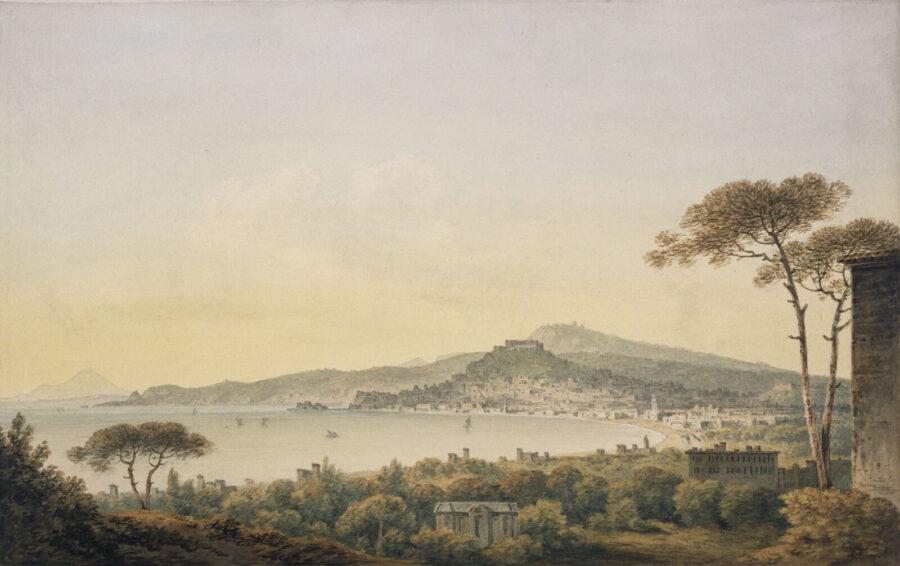 Papier peint Un paysage avec une ville et une étendue d'eau – Image 3